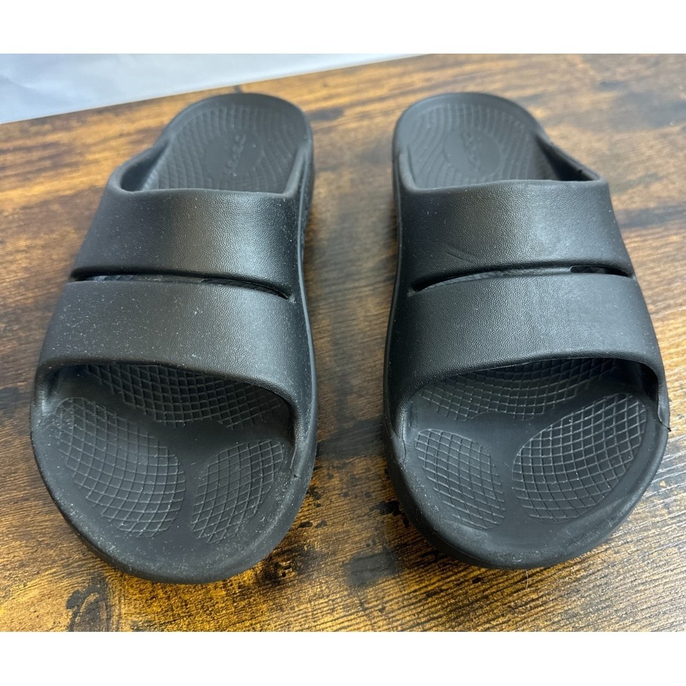 OOFOS OOahh Recovery Slides Black Slip On Sandals Unisex Women's 9 Men's 7 EU 40 - Picture 13 of 13